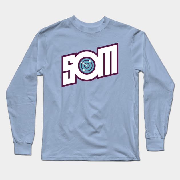 SOM 2.0 RADAR (WHITE/EGGPLANT) Long Sleeve T-Shirt by Spawn On Me Podcast